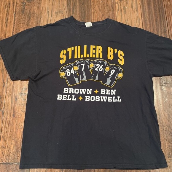 Vintage Pittsburgh Steelers Antonio Brown 84 Fruit Of Loom‎ Mens T-Shirt XL - Picture 1 of 5